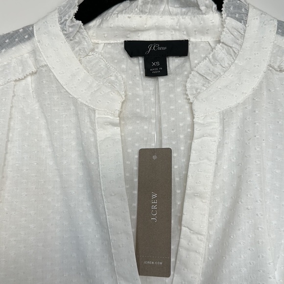 NWT Swiss dot and ruffled J Crew blouse - Picture 2 of 3